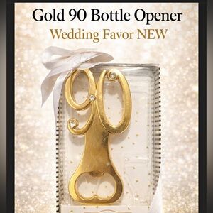Elegant Gold Bottle Opener with Crystal Accents